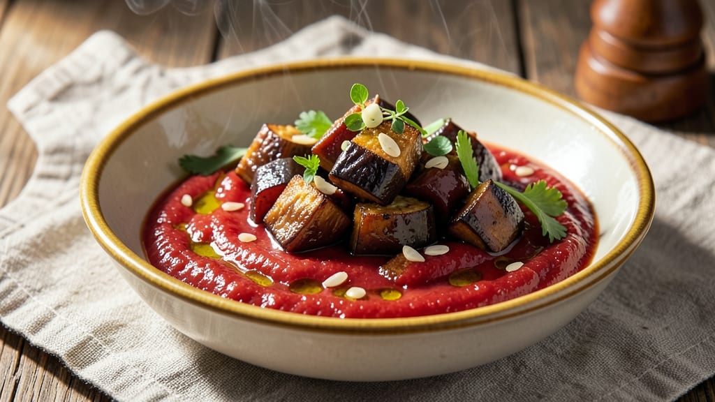 Aubergine Sauce Recipe: Smoky Roasted Depth With Celery Crown Crunch