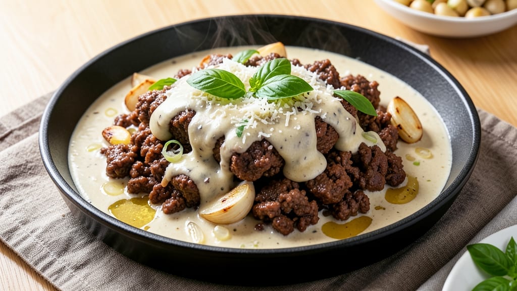 Alfredo Sauce Recipe with Ground Beef: One-Pan Pasta Dinner With Rich Meat Sauce Fusion