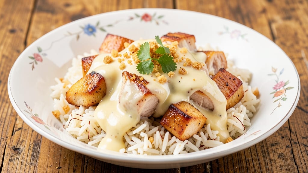 Arroz Con Pollo Cheese Sauce Recipe: One-Pot Creamy Comfort With Crispy Top