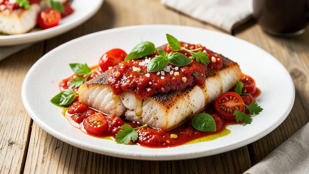 Baked Cod in Tomato Sauce Recipe: Juicy Fish With Silky, Herb-Infused Sauce