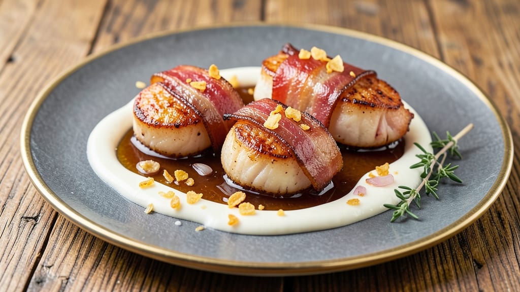 Bacon-Wrapped Scallops Sauce Recipe: Smoky Maple-Balsamic Drizzle With Crispy Edges
