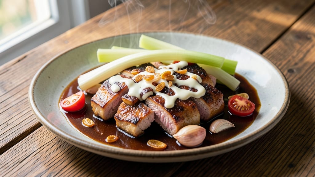 Babi Pangang Sauce Recipe: Vinegar-Kissed Tomato Cream With Celery Crunch