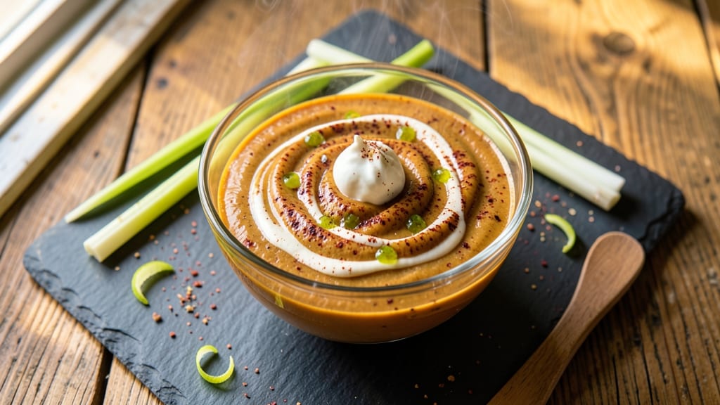 Surf and Turf Sauce Recipe: Smoky Chipotle Cream With Crispy Celery Crown Topping