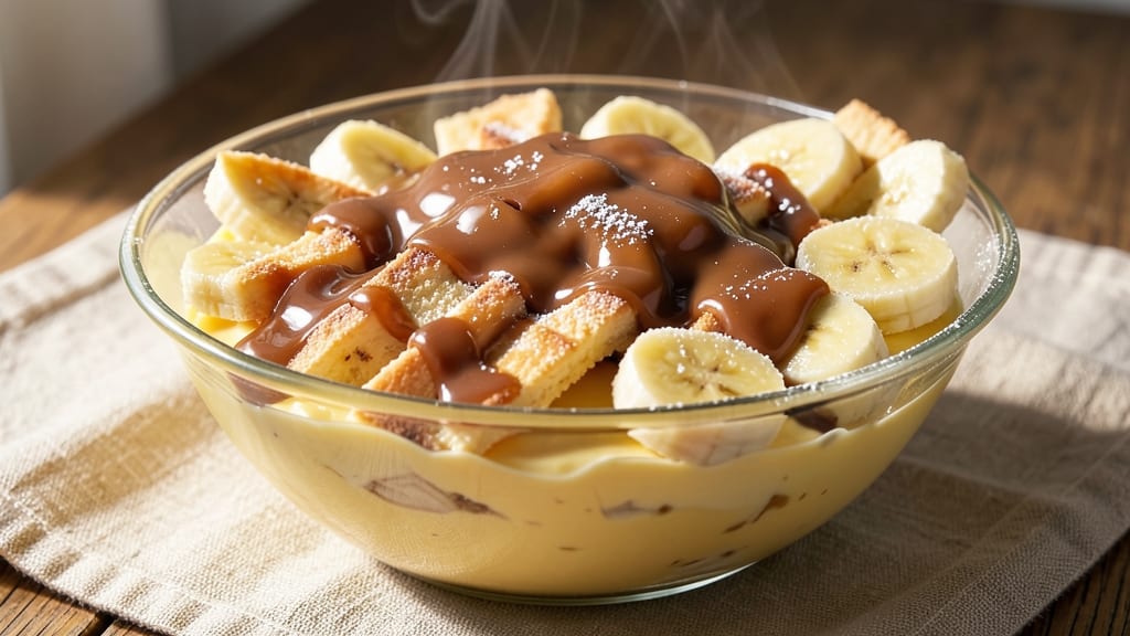 Banana Pudding With Caramel Sauce Recipe: Warm Vanilla Layers Drizzled With Gooey Caramel