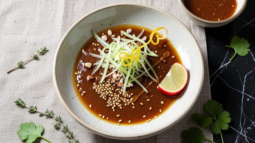 Asian Seafood Sauce Recipe: Umami-Packed Glaze With Celery Crown Crunch Twist